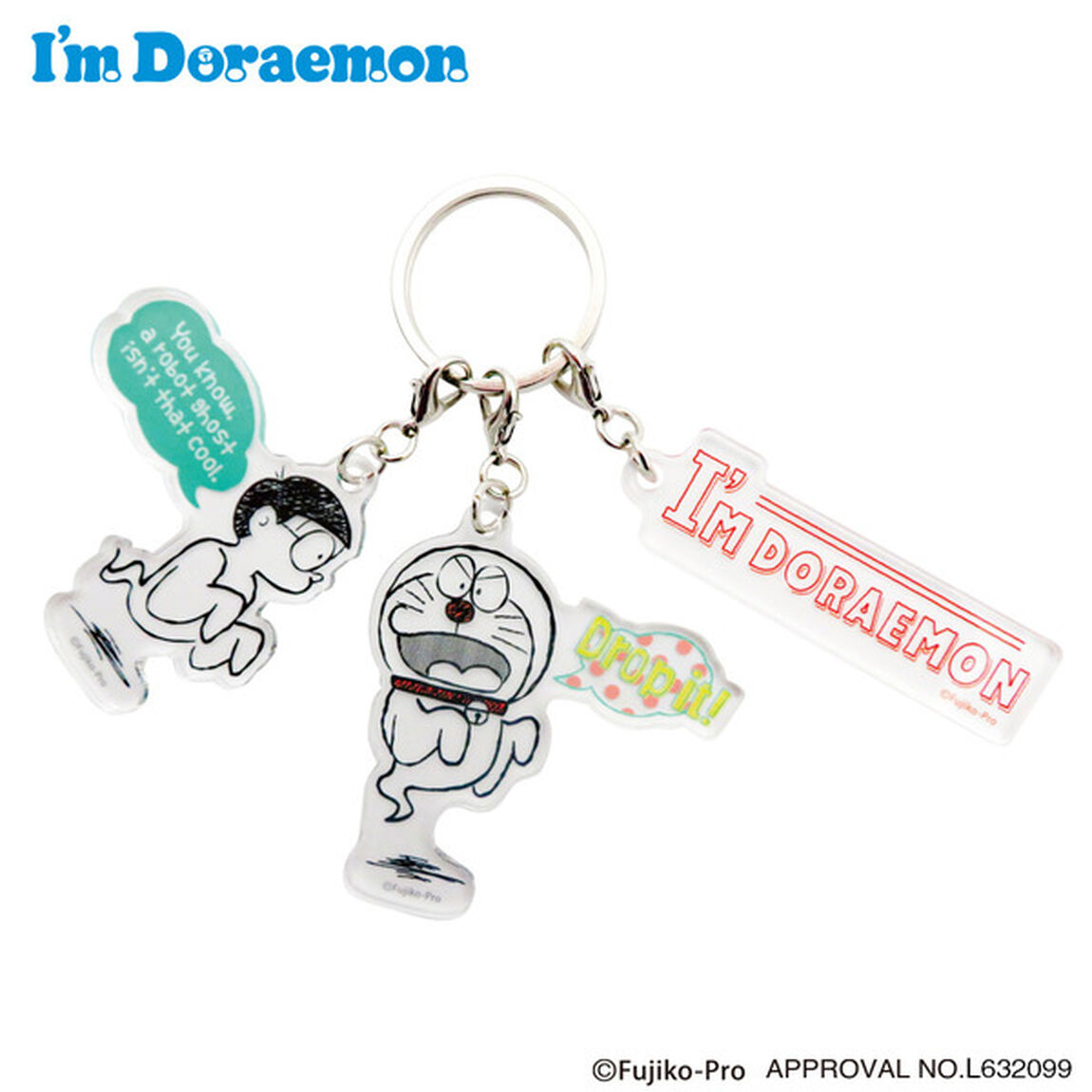 3連アクリルキーホルダー　お化け　I'm Doraemon