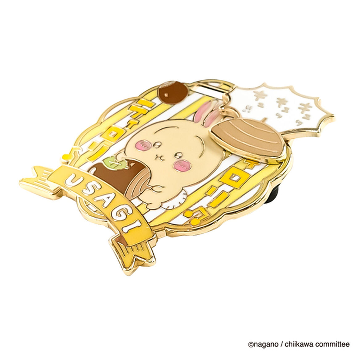 大きめギミックピンバッジ　うさぎ