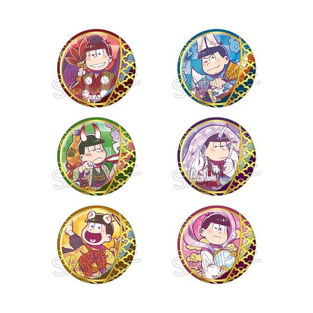 おそ松さん ヴィンテージシリーズ　箔押し缶バッジ　百鬼夜行松【単品】（2025年10月以降発売予定）