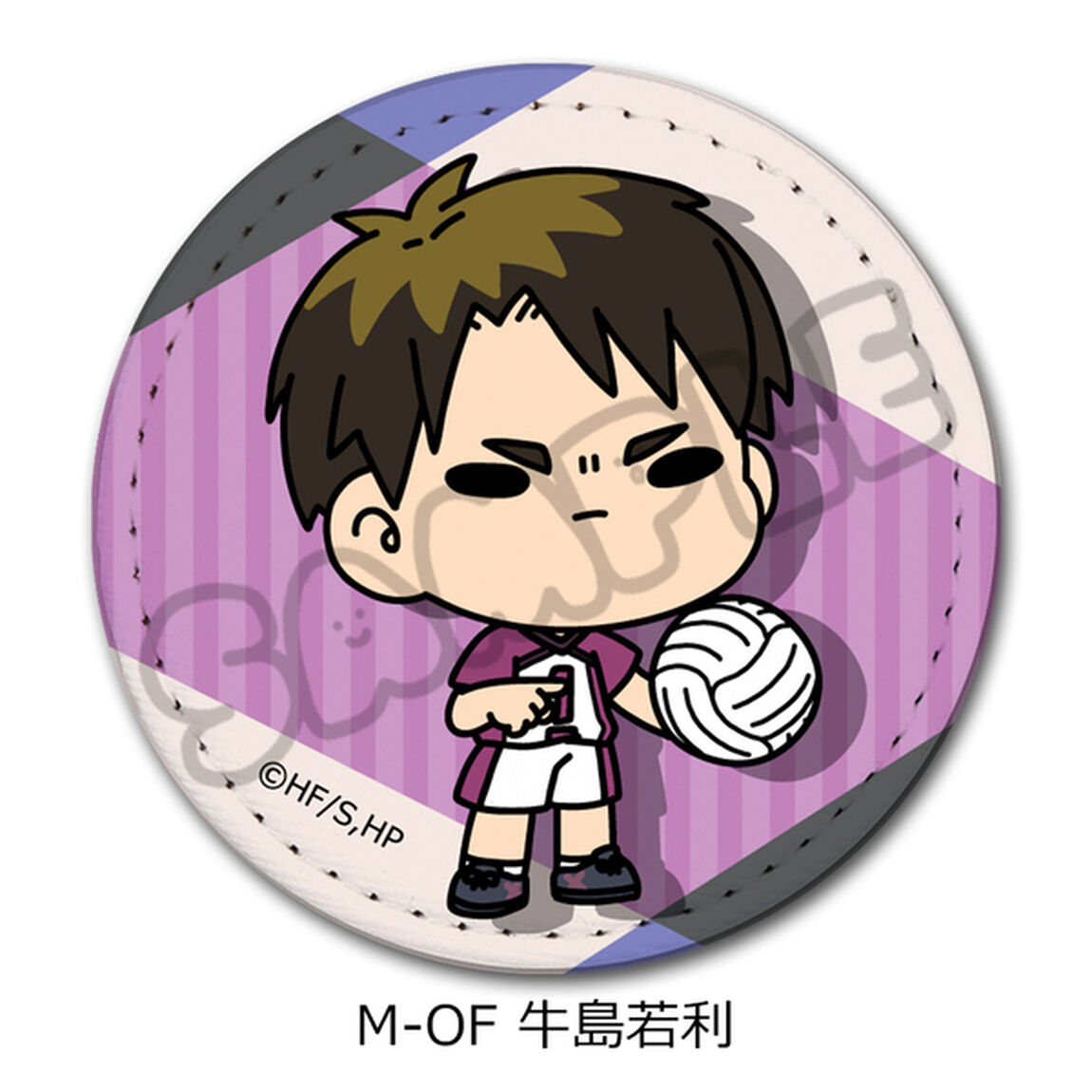 「ハイキュー!!」みんなmochocho化大作戦！第7弾 レザーバッジ M-OF(牛島若利)（2025年8月以降発売予定）