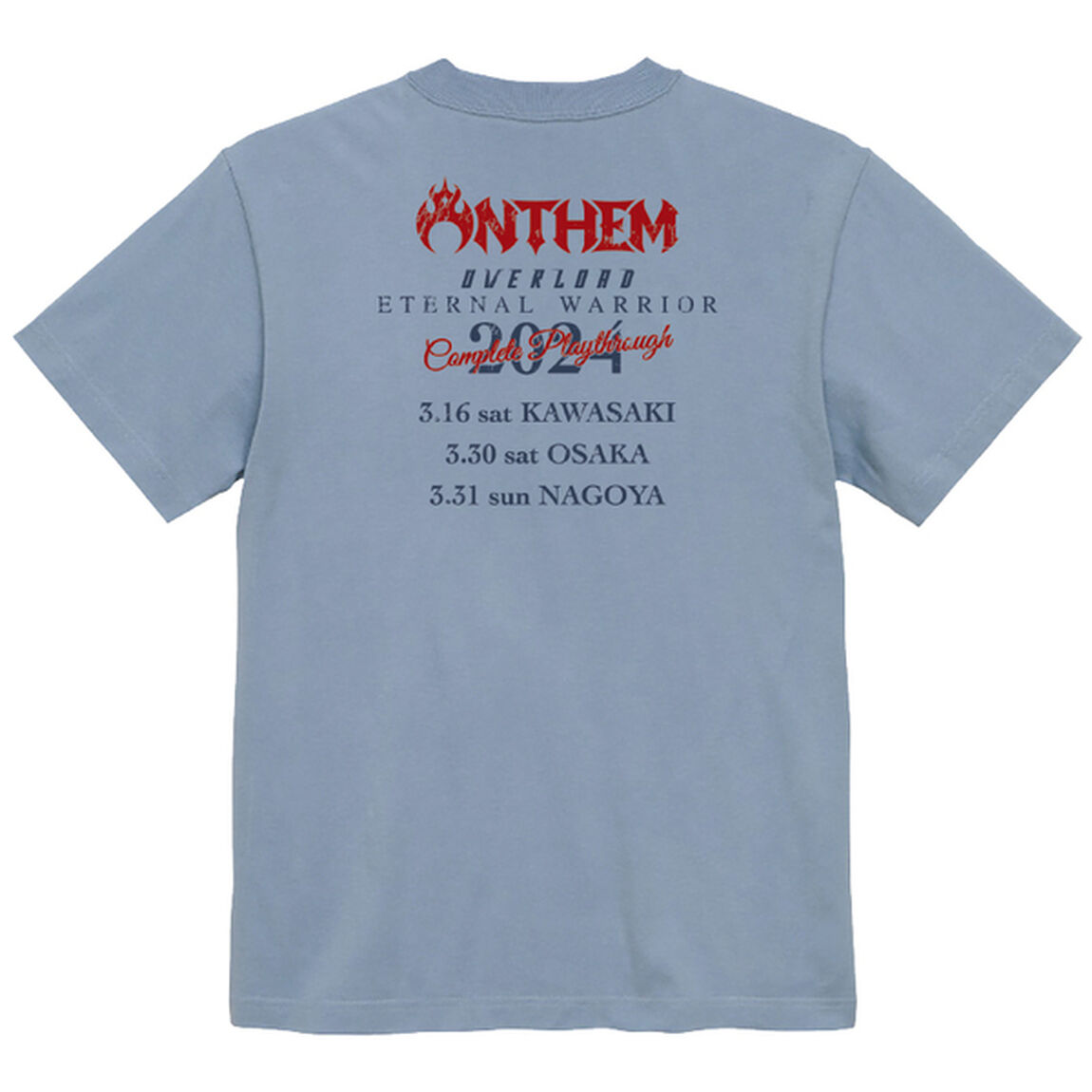 【ANTHEM】OVERLORD Tシャツ アシッドブルー size M