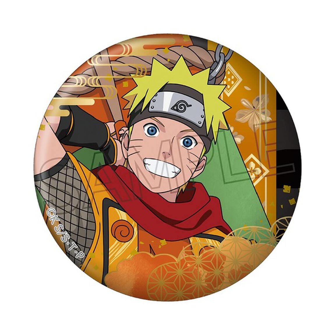 NARUTO-ナルト- 疾風伝 箔押し缶バッジ　忍武者　うずまきナルト（2025年11月中旬以降発売予定）