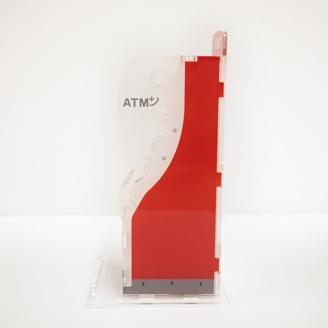 セブン銀行ATM風貯金箱　レッド