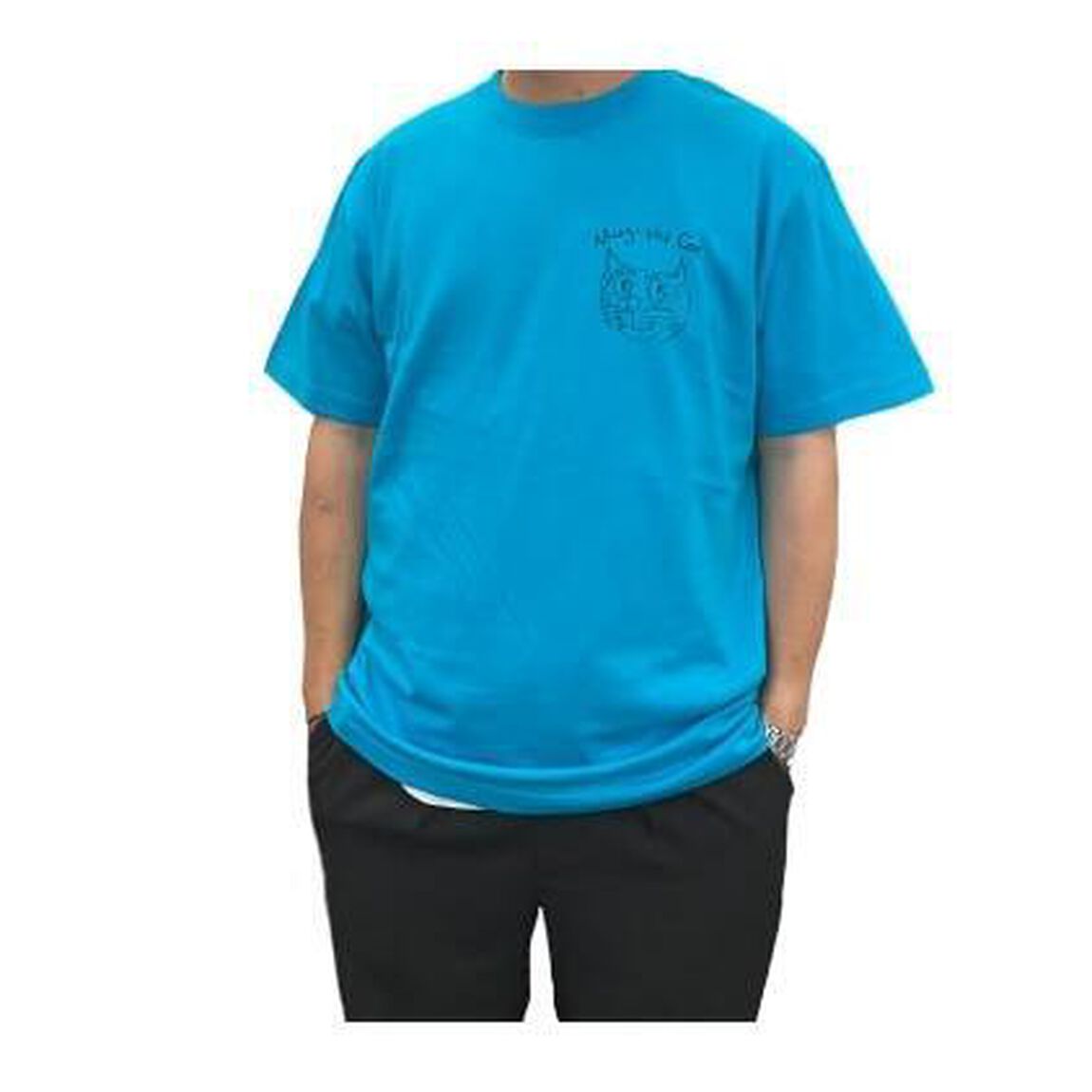 むぎ（猫）／さとしが描いたむぎTシャツ Lサイズ