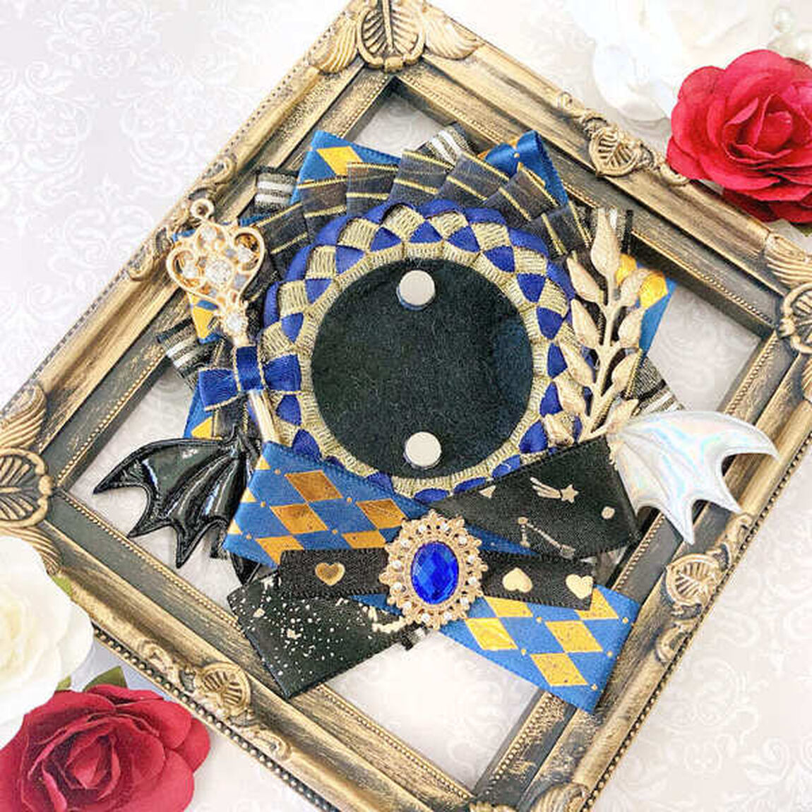羽付きロゼット(悪魔)BL(ブルー)