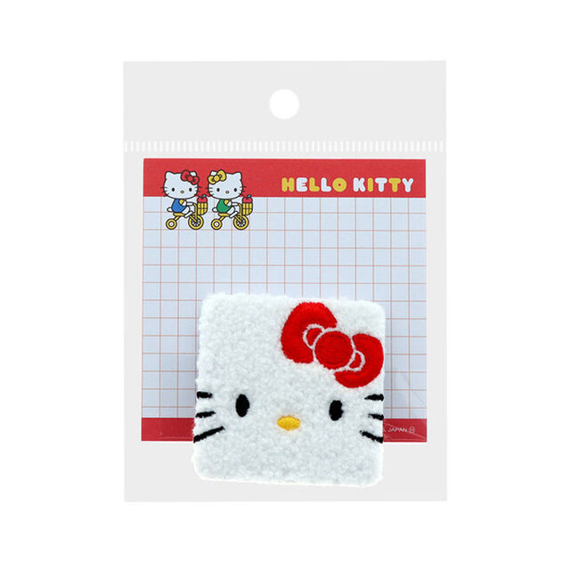 もこもこクリップ付メモ　Petit Collection Sanrio Characters　ハローキティ（2025年10月以降発売予定）