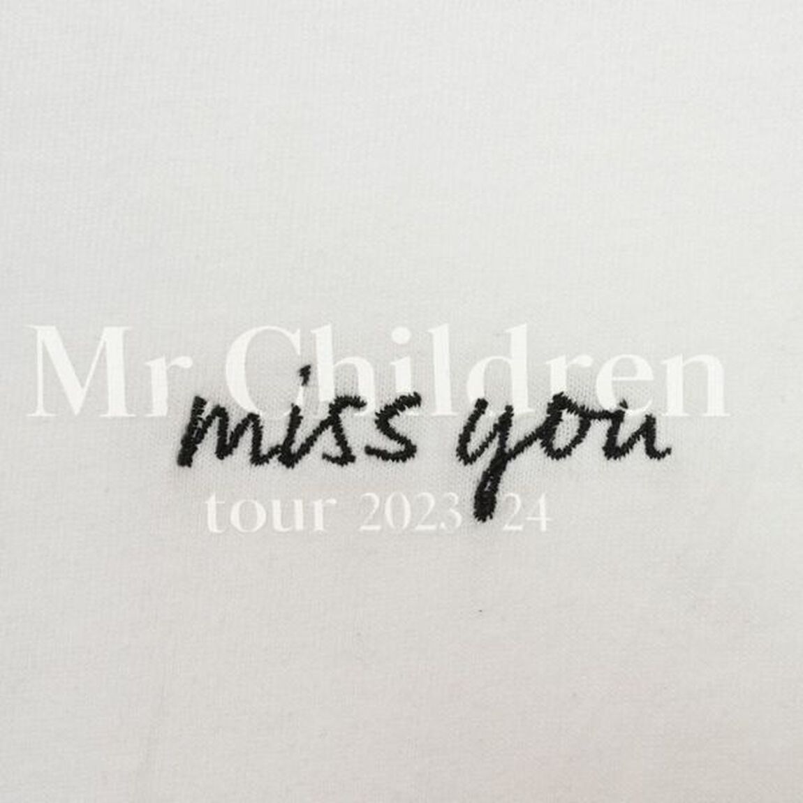 Mr.Children tour 2023/24 miss you/Tour Logo Tシャツ ホワイトXL