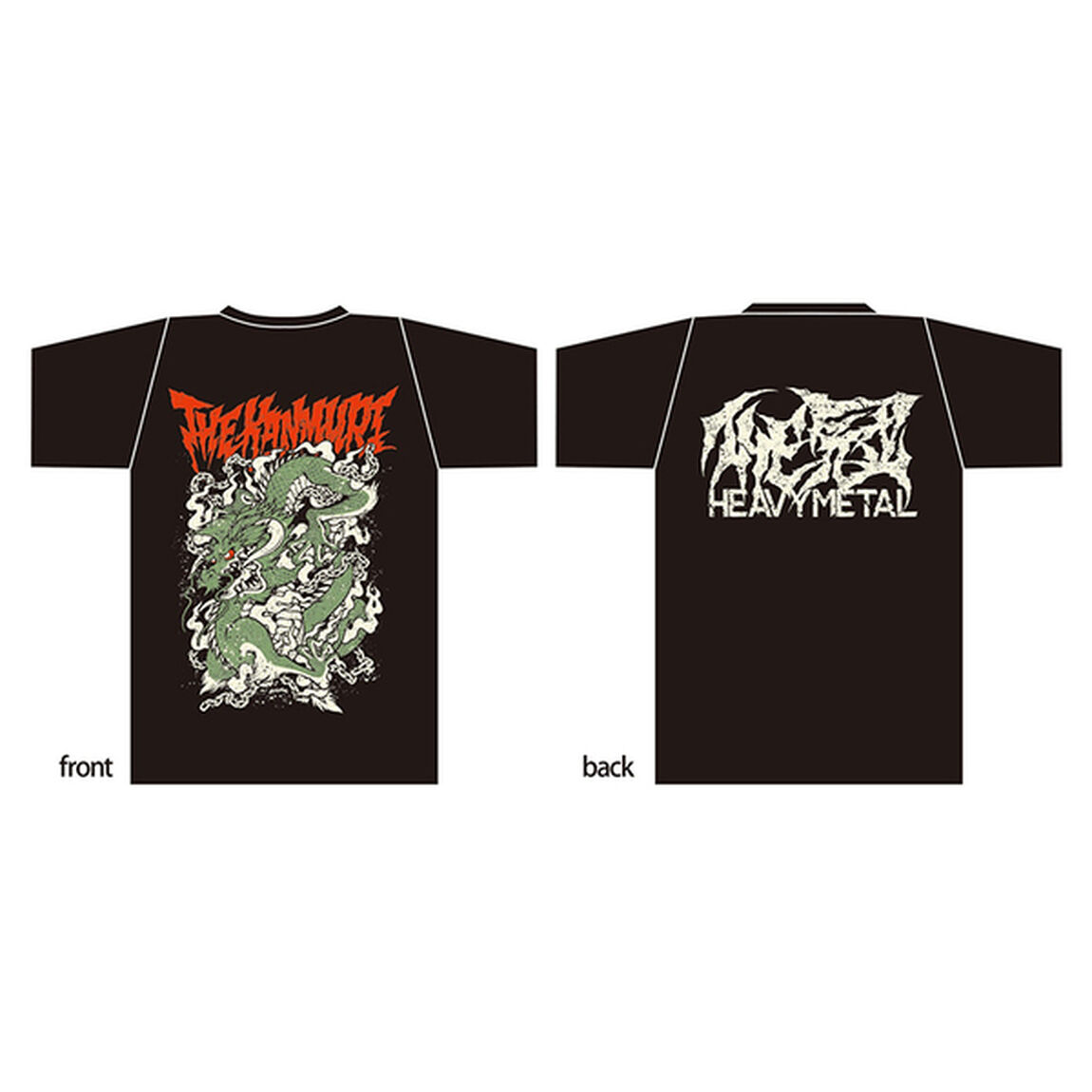 【THE 冠】龍のＴシャツ　赤ロゴ　緑龍　XLサイズ