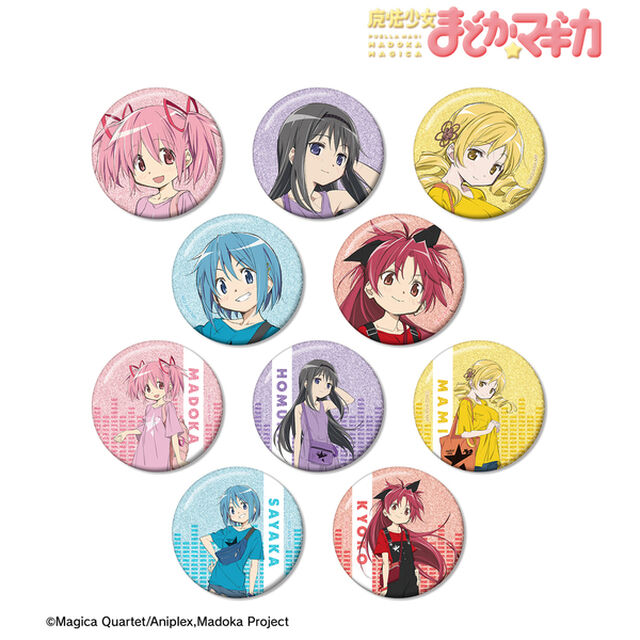 TVアニメ「魔法少女まどか☆マギカ」rockin'starコラボ 描き下ろし トレーディンググリッター缶バッジ【単品】（2026年7月中旬以降発売予定）