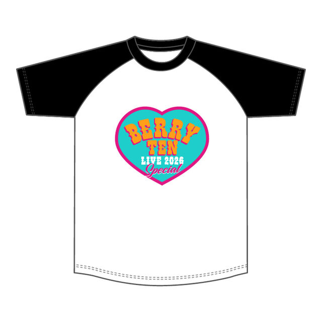 ベリテンライブ2026　TシャツC　ハート　ホワイト&times;ブラック（S）