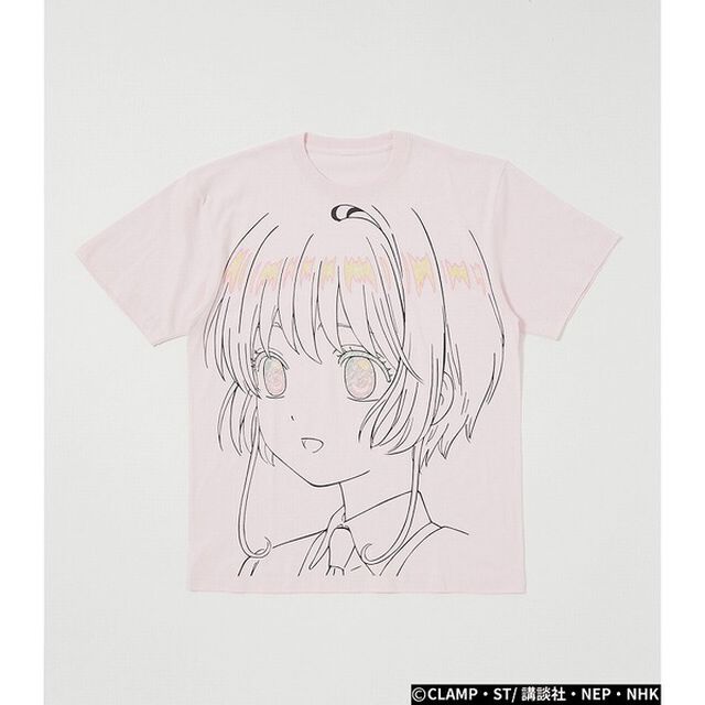 『カードキャプターさくら』さくらフェイスビッグTシャツ L/PNK FREE
