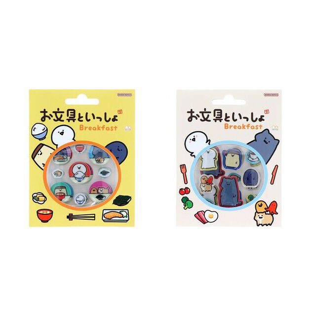 ぷっくりシール　お文具といっしょ　和食/洋食