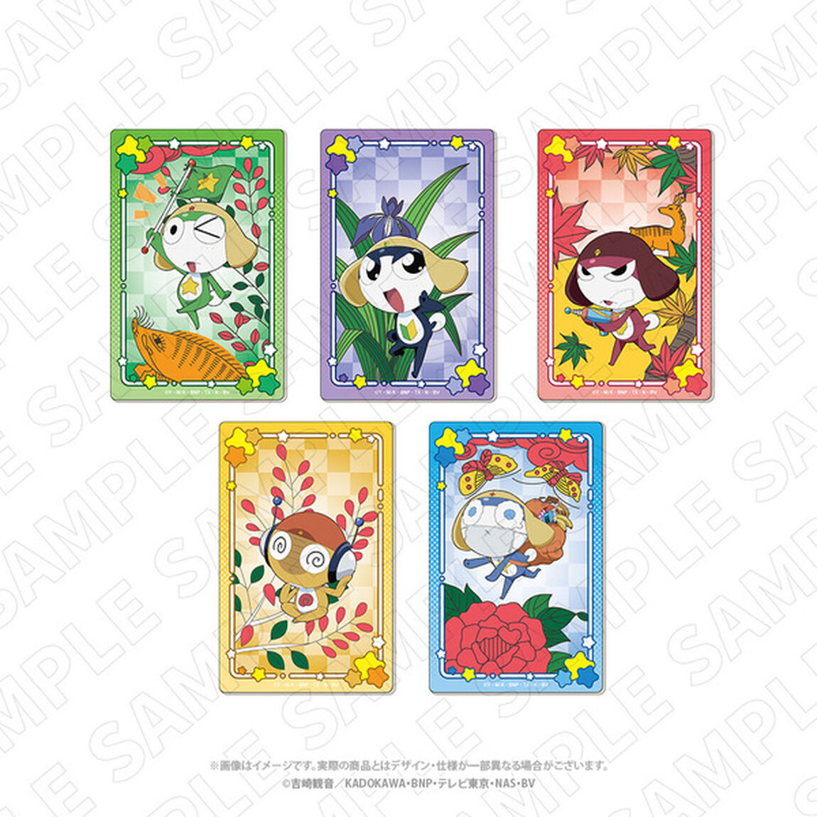 キャラディショナルトイ　ケロロ軍曹　花札柄アクリルカード（ちびゼロ）