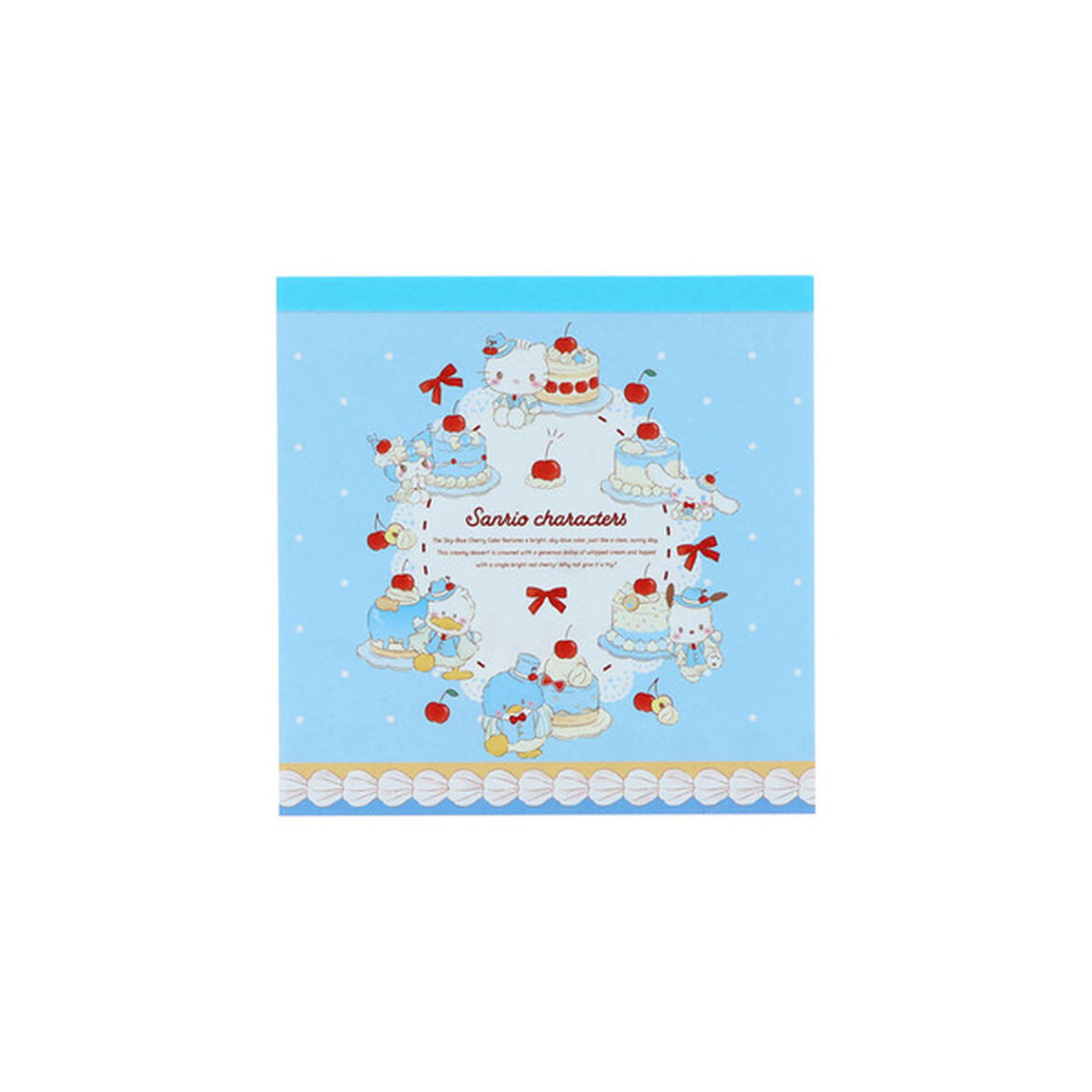 スクエアメモ Sanrio Sweet Cakes Collection ストロベリーショートケーキ＆スカイブルーチェリーケーキ