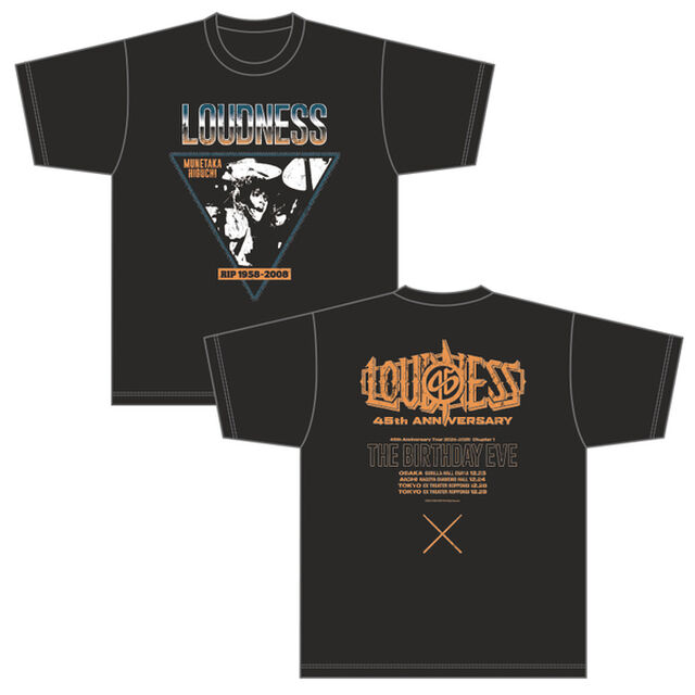 【LOUDNESS】45th Anniversary Tour 2025-2026 Chapter1 &rdquo;THE BIRTHDAY EVE&rdquo;「樋口モデル80&rsquo;ｓTシャツ」ヴィンテージブラック（Mサイズ）