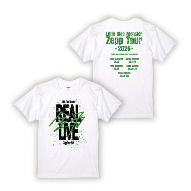 Little Glee Monster／Zepp Tour 2026 &ldquo;全力REAL LIVE&rdquo; Tシャツ／ホワイト／S