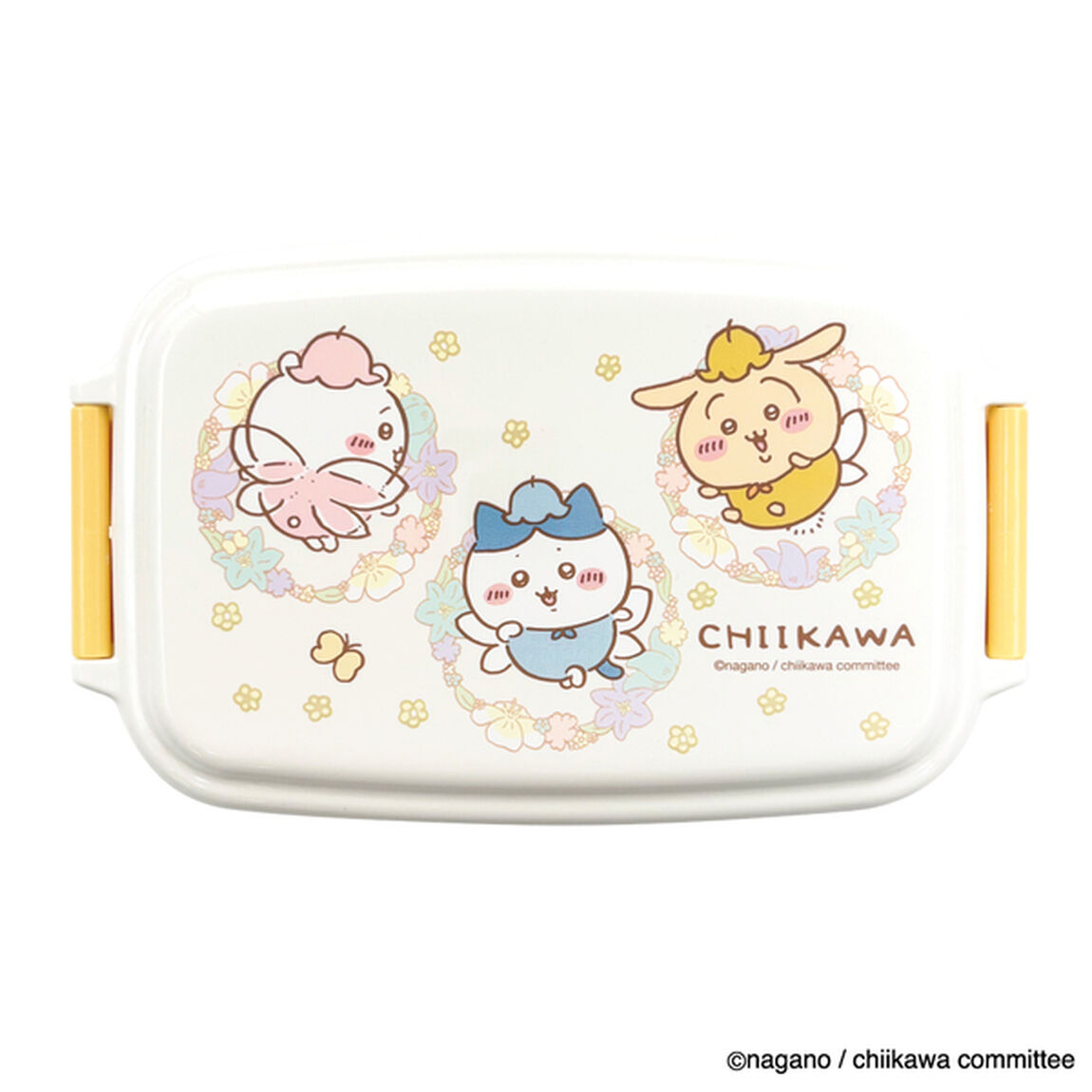 【セット】角型1段ランチボックス・引フタ箸箱　フェアリーフラワー　ちいかわ