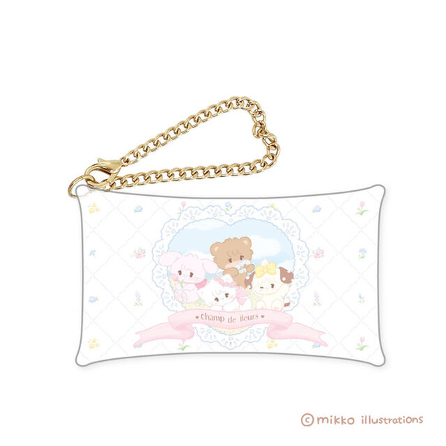 （チェーン付き）クリアマルチケース セット　【WH】・【PK】　mikko illustrations
