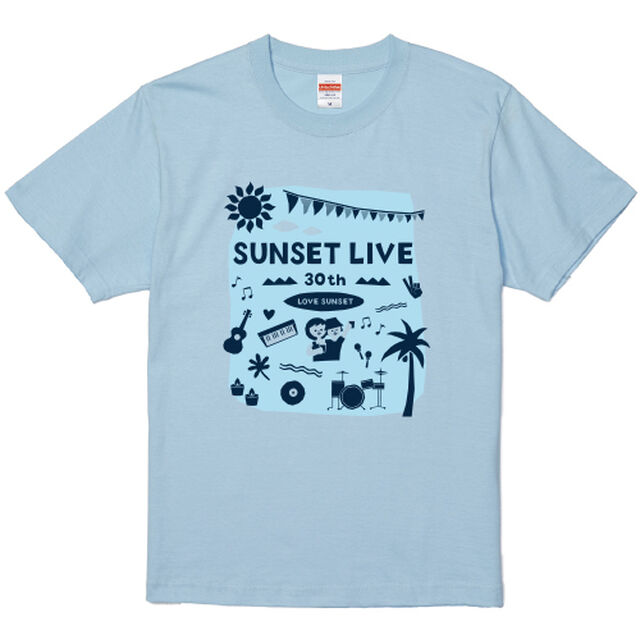 サンセットライブ2024オフィシャルTシャツ　PST-2402 ライトブルー Sサイズ