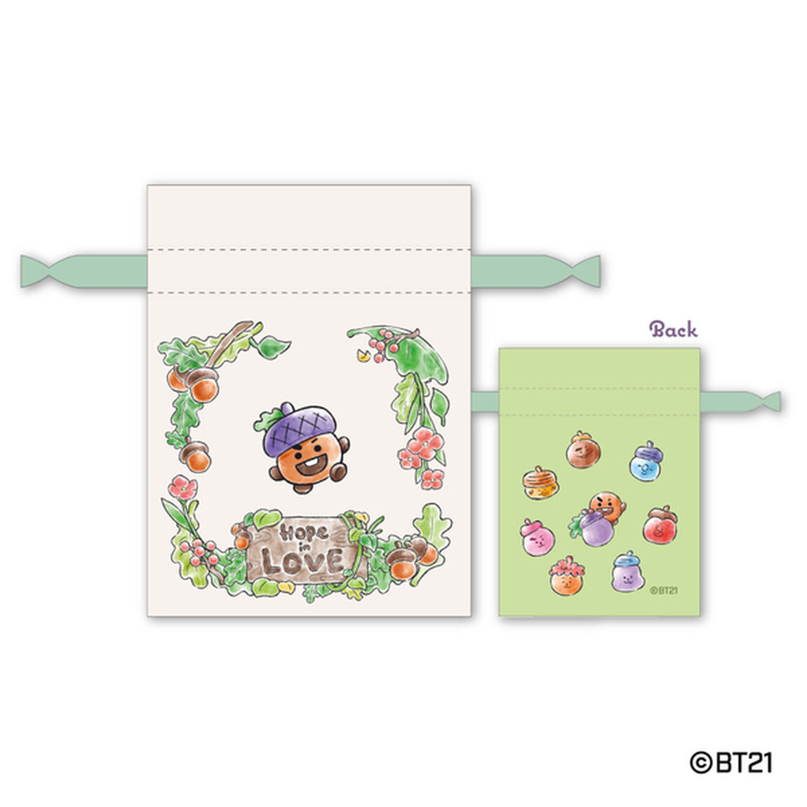 豆巾着　SHOOKY/BT21/Hope in Love