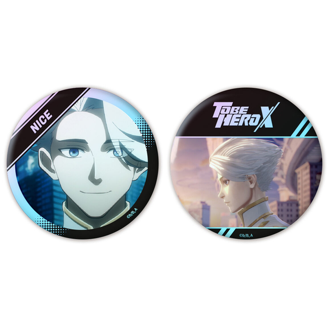 アニメ「TO BE HERO X」オーロラ缶バッジ2個セット ナイス