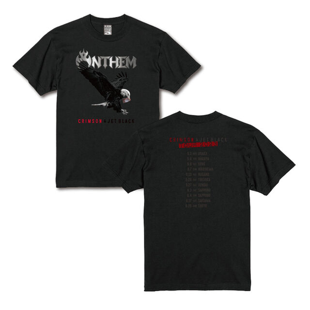 【ANTHEM】CRIMSON ＆ JET BLACK TOUR 2023 ツアーTシャツ　Aタイプ　XLサイズ