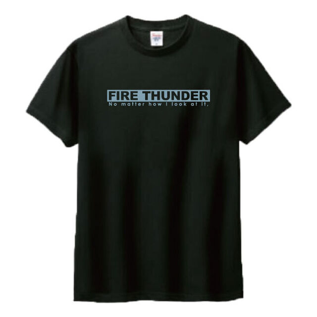 ファイヤーサンダー／「どう考えても」Logo Tシャツ／M