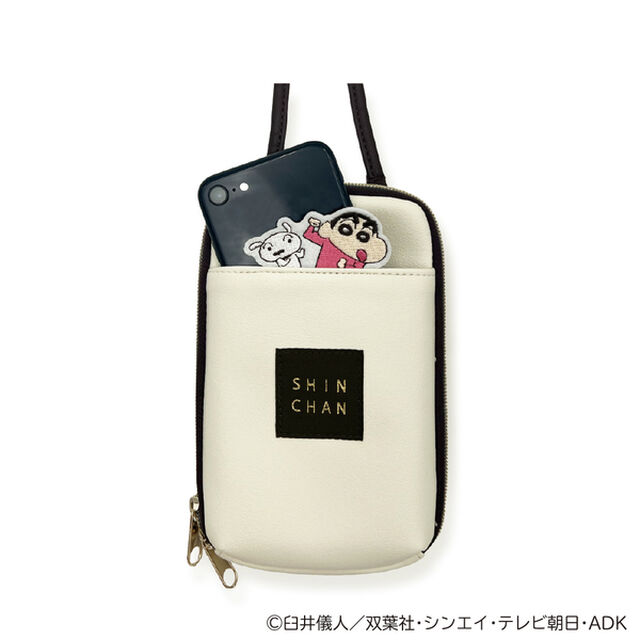 ひょっこり刺繍　スマホショルダーポーチ　ＢＥ　クレヨンしんちゃん（2023年12月上旬以降発売予定）