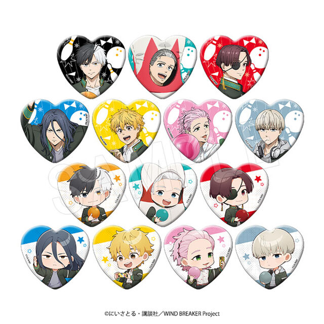 WIND BREAKER　トレーディングハート缶バッジ ROUND1ver. 【単品】