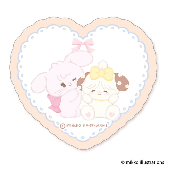 ダイカットステッカー　キャミー＆スフレ　mikko illustrations