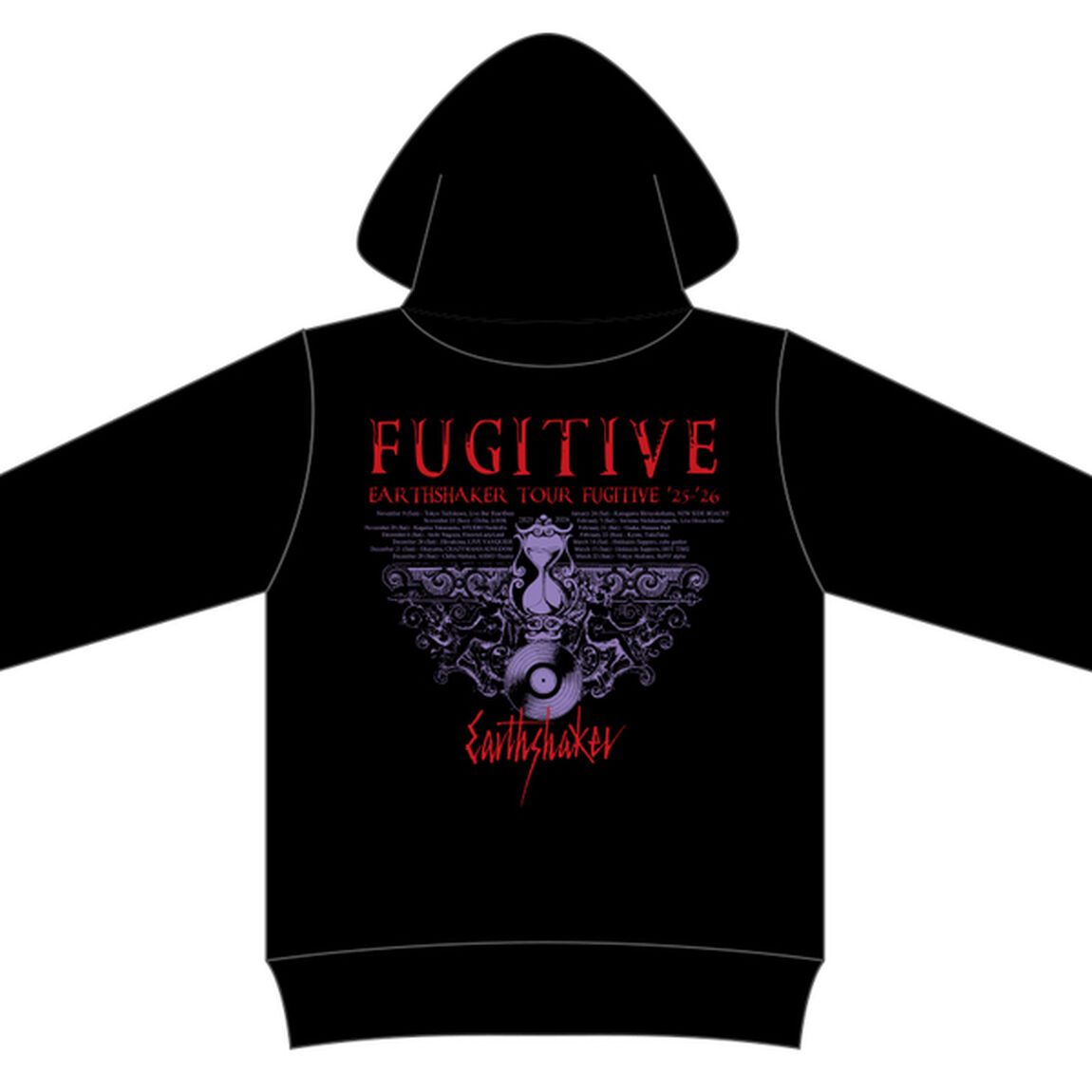 【EARTHSHAKER】TOUR FUGITIVE '25-'26 パーカー Lサイズ