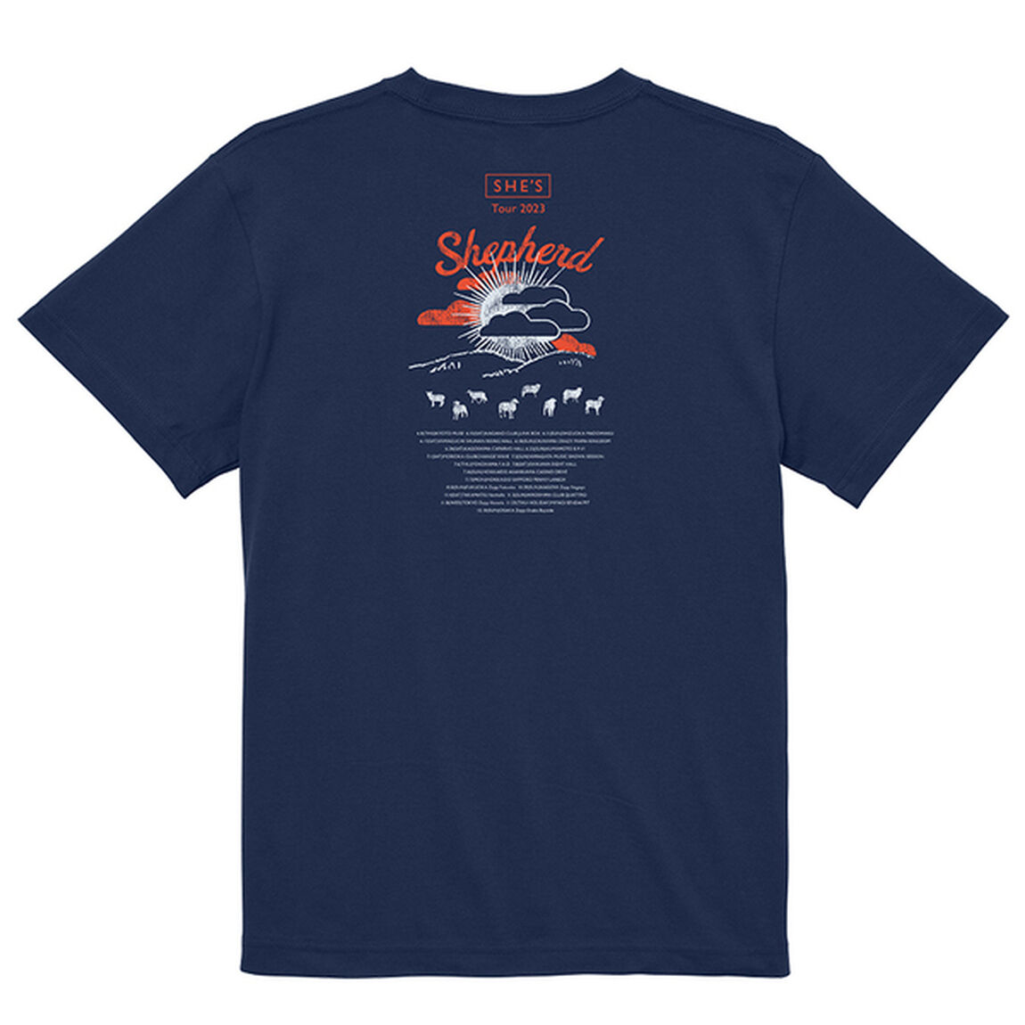 【SHE'S】Shepherdツアー Tシャツ（ネイビー）Lサイズ＜セブンネット限定カラー＞