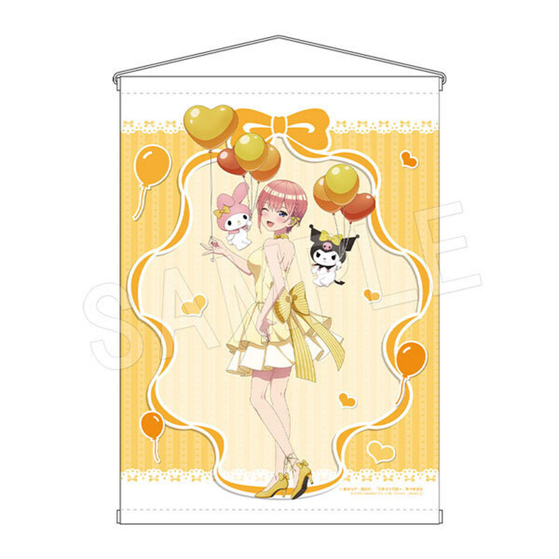 五等分の花嫁＊&times;マイメロディ＆クロミ　B2タペストリー バルーン＆リボンver. 一花（2025年8月以降発売予定）