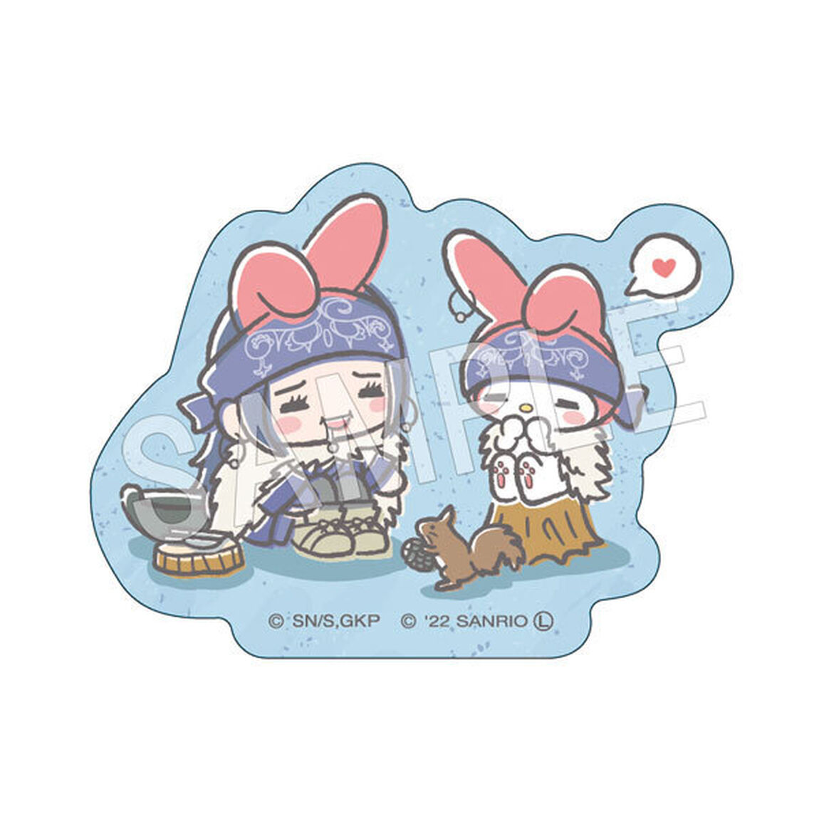 ゴールデンカムイ &times; サンリオキャラクターズ　ステッカー　アシリパ&times;マイメロディ