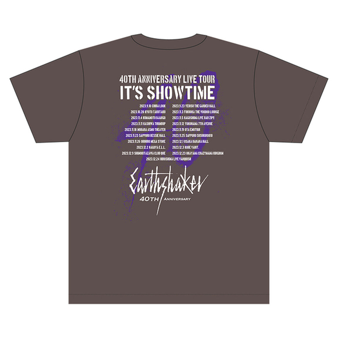 【EARTHSHAKER】 IT'S SHOWTIME ツアーグッズ Tシャツ チャコール Lサイズ
