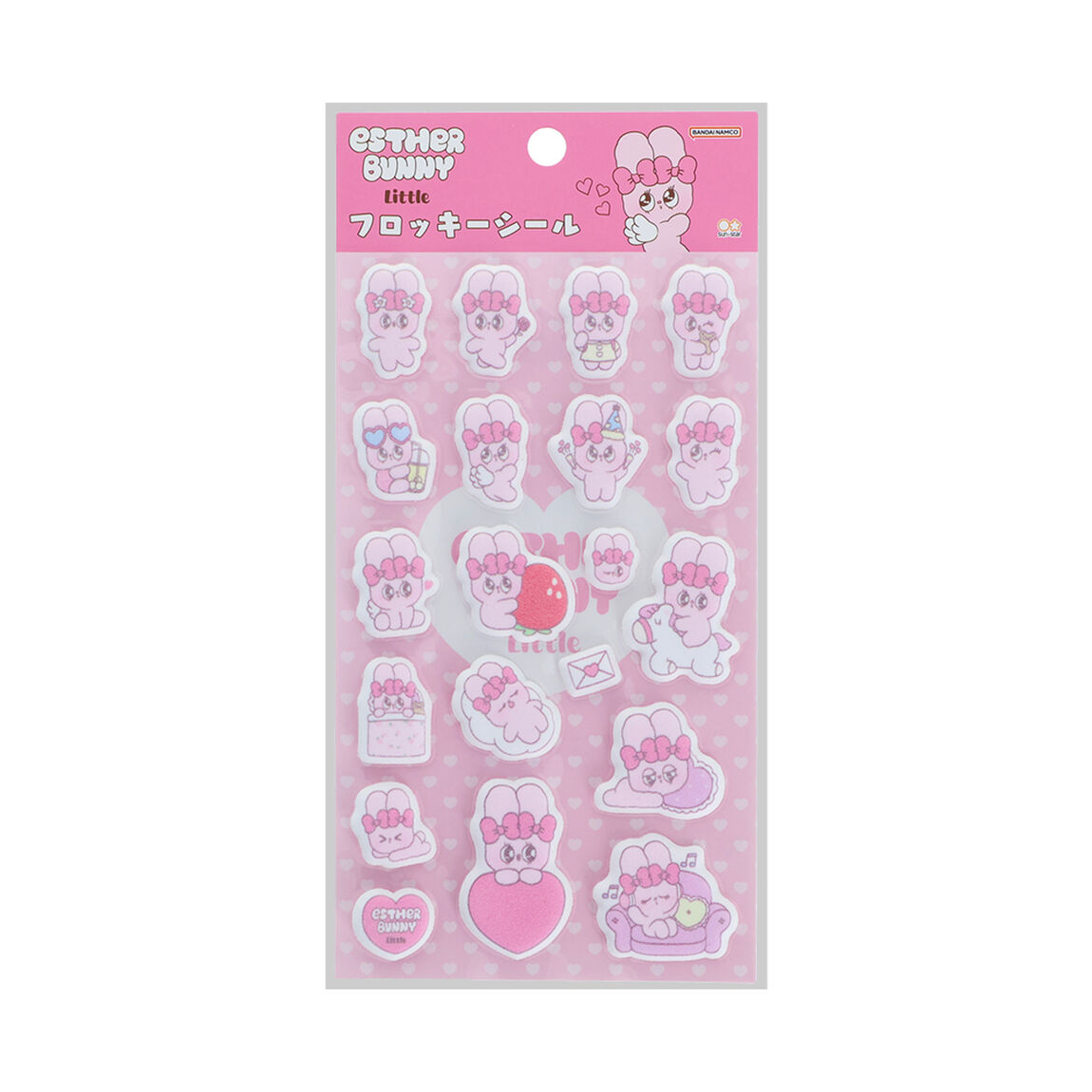 フロッキーシール　エスターバニーリトル　ピンク＆ミックス