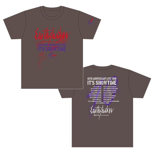 【EARTHSHAKER】 IT'S SHOWTIME ツアーグッズ Tシャツ チャコール Lサイズ