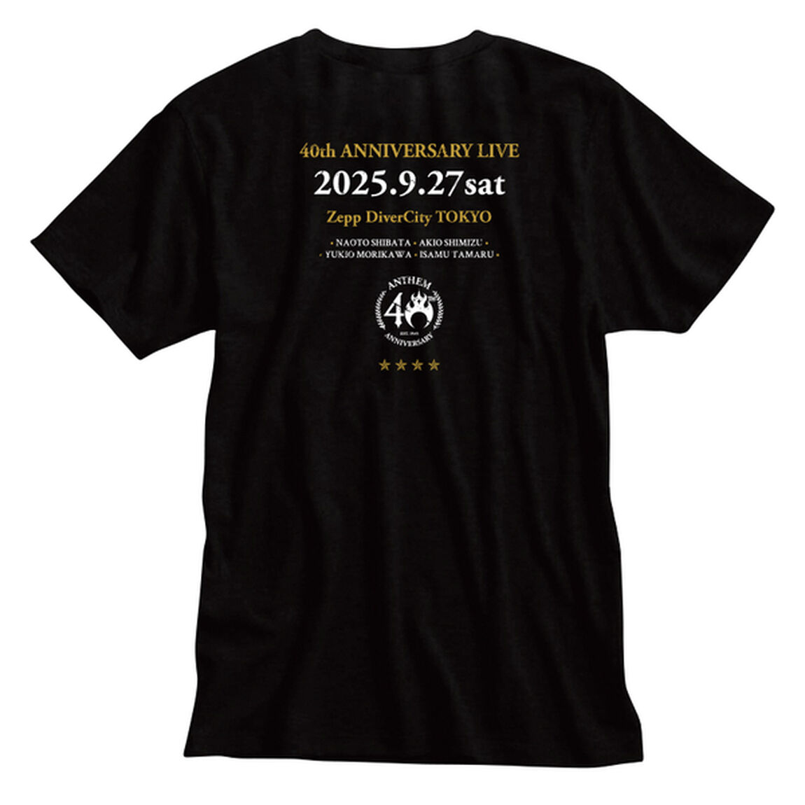 【ANTHEM】40th Anniversary Live GOODS Tシャツ（ブラック）Sサイズ