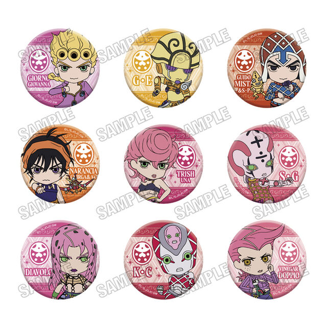 アニメ『ジョジョの奇妙な冒険 黄金の風』 ミニキャラ缶バッジコレクション【RE】vol.1【単品】（2025年11月以降発売予定）