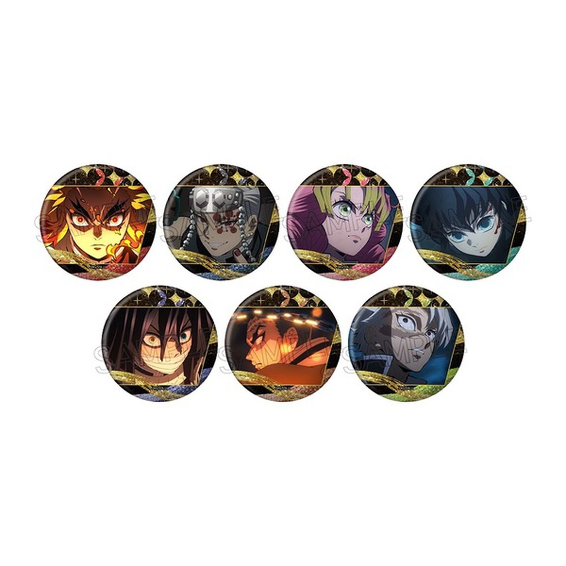 鬼滅の刃 グリッター　缶バッジVol.3　B　BOX(7個入)【BOX】（2025年10月中旬以降発売予定）