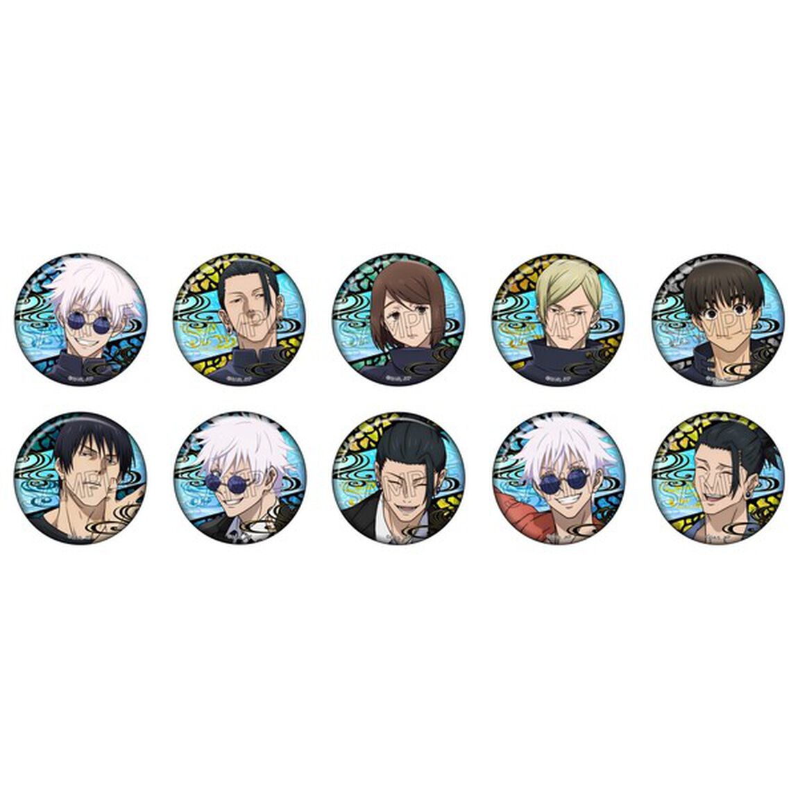 呪術廻戦　螺鈿風シリーズ　缶バッジ　Vol.1【BOX】