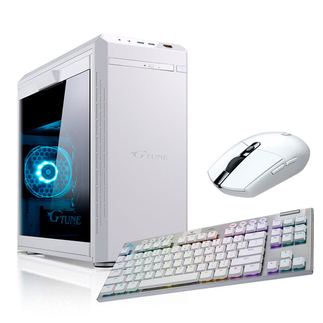 G-Tune DG-I5G60(ホワイトカラーモデル)　Corei5/RTX4060/キーボードマウス 有【カプコン40周年 大型マウスパッド付き】