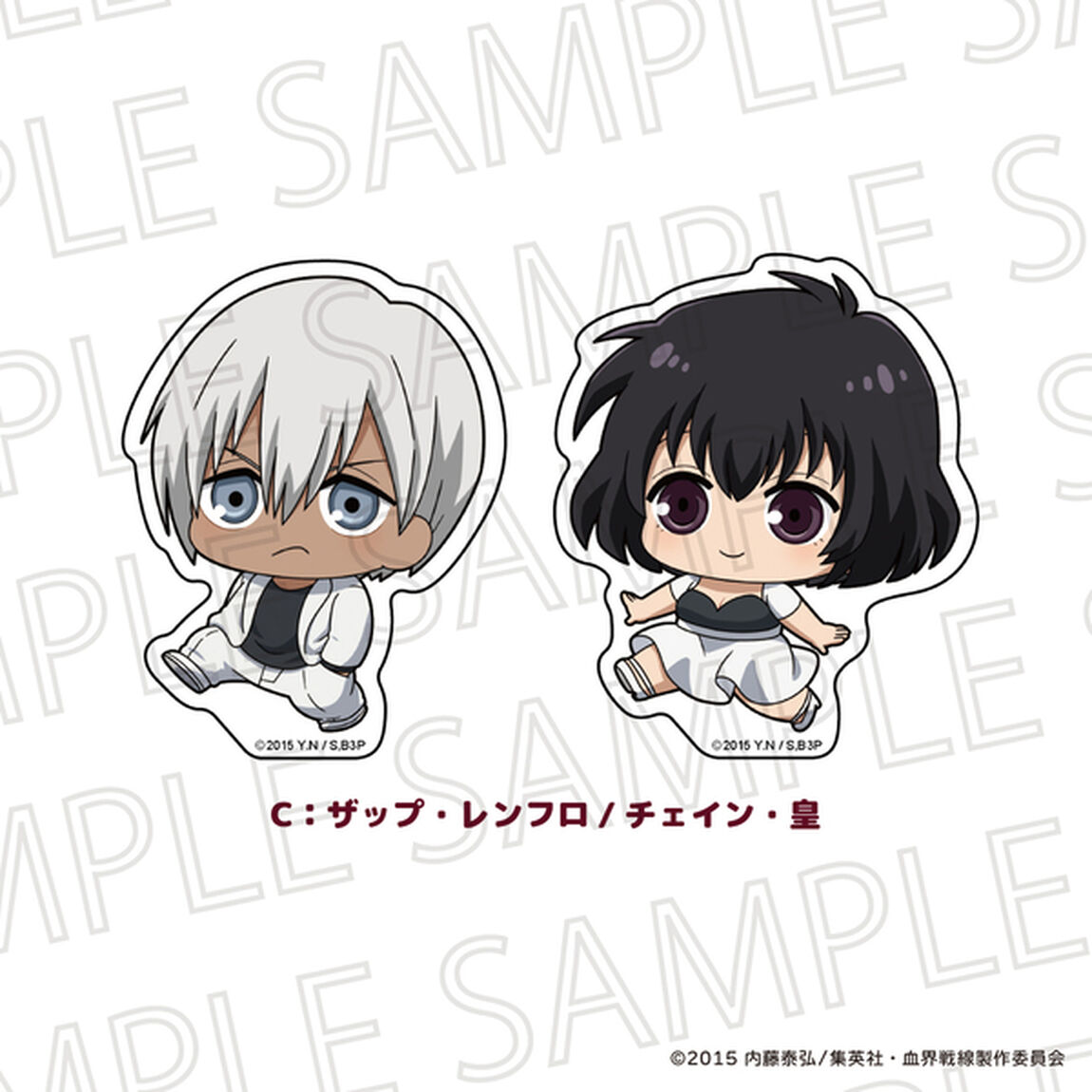 TVアニメ『血界戦線』　ぷちてく　ステッカーセットC：ザップ・レンフロ/チェイン・皇