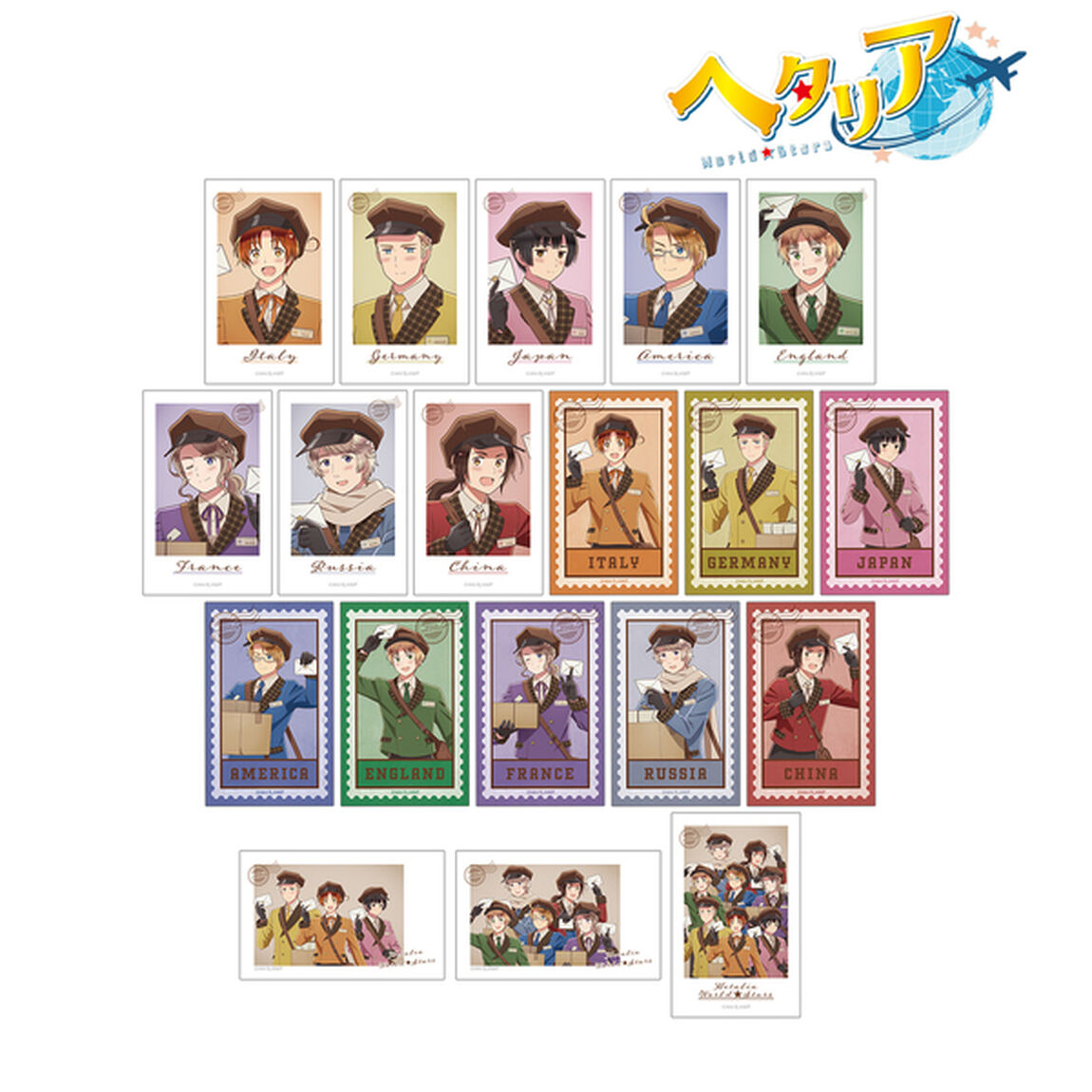 アニメ「ヘタリア World★Stars」描き下ろし 郵便屋ver. トレーディングイラストカード【BOX】（2025年11月中旬以降発売予定）