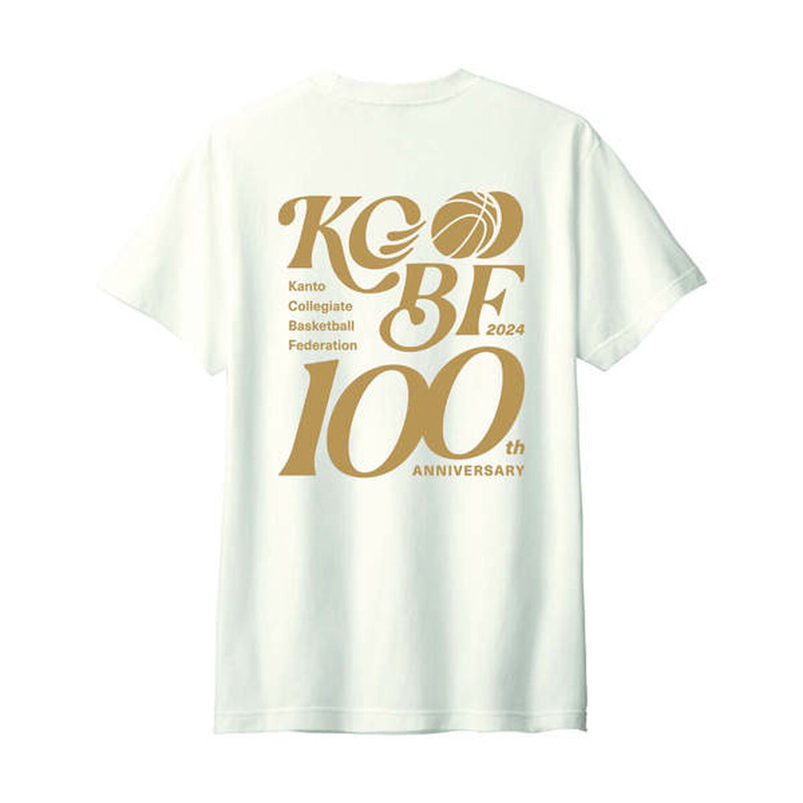 KCBF100 コットンTシャツ アイボリー&times;ゴールド Sサイズ