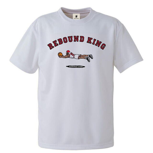 【basketball junky】REBOUND KING DryTEE WHT M＜連盟会員限定 学割対象商品＞