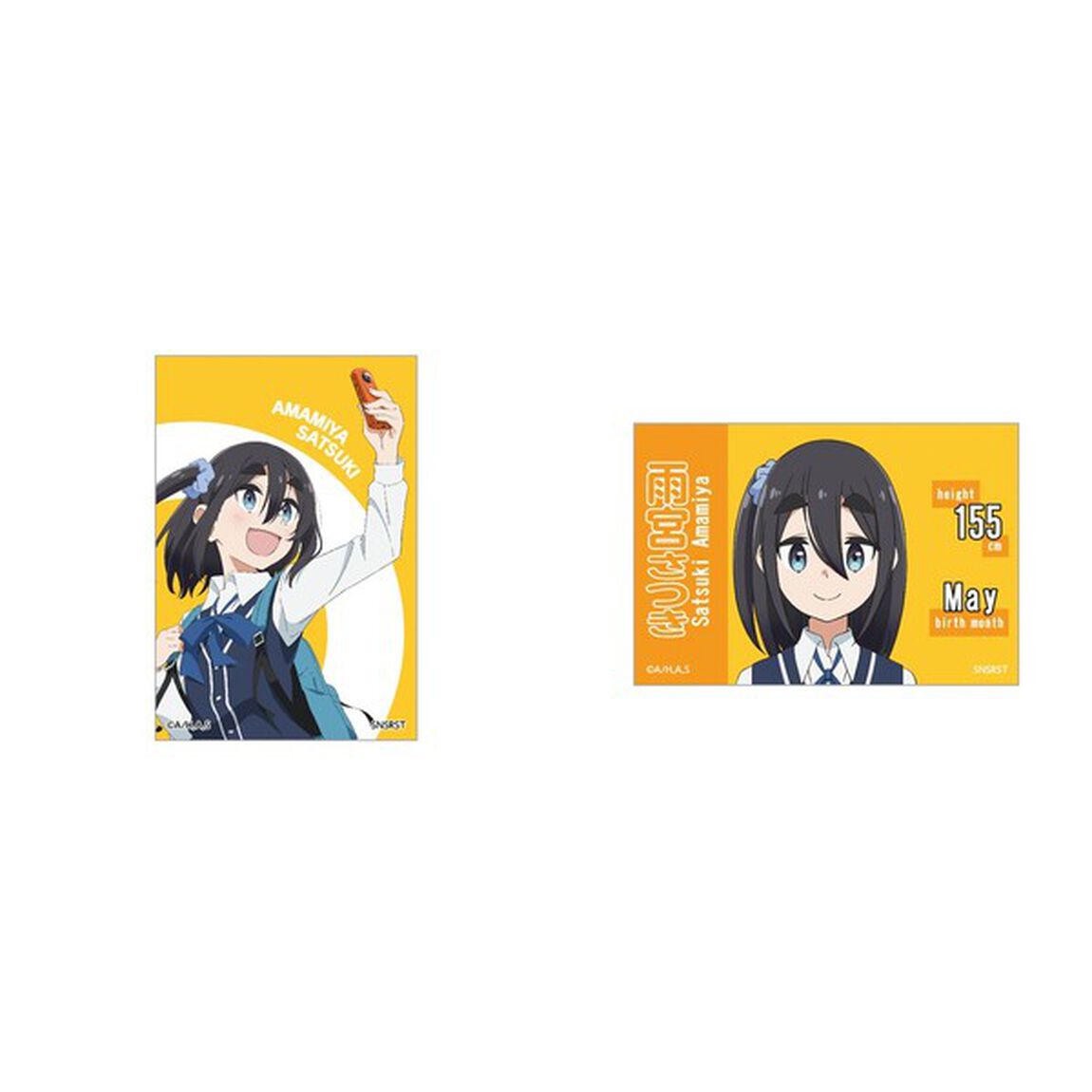 スクエア缶マグネット　ＴＶアニメ「ｍｏｎｏ」　雨宮さつき　A・Bセット（2025年7月中旬以降発売予定）