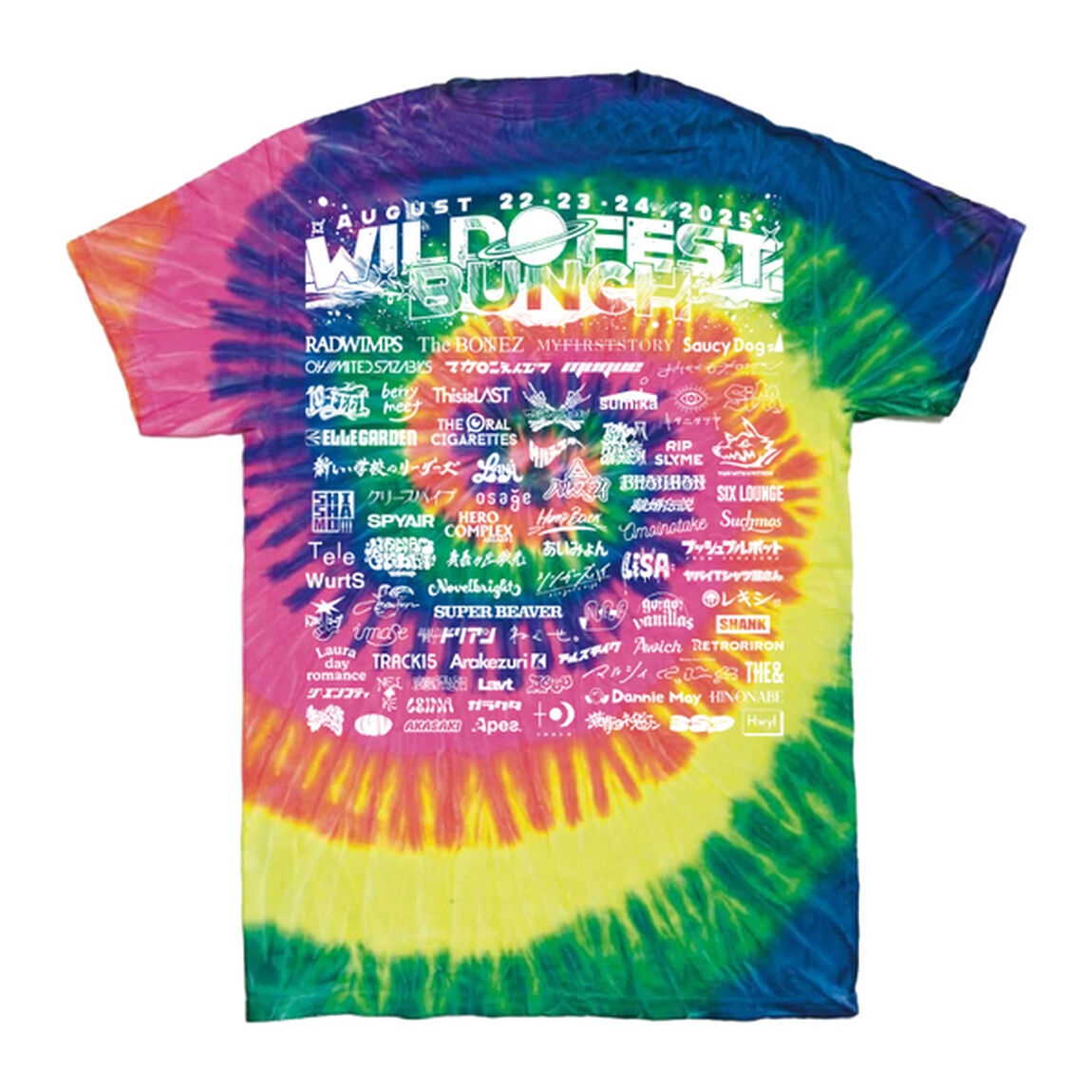 WILD BUNCH FEST. 2025 FUSION TEE ネオンレインボー Sサイズ