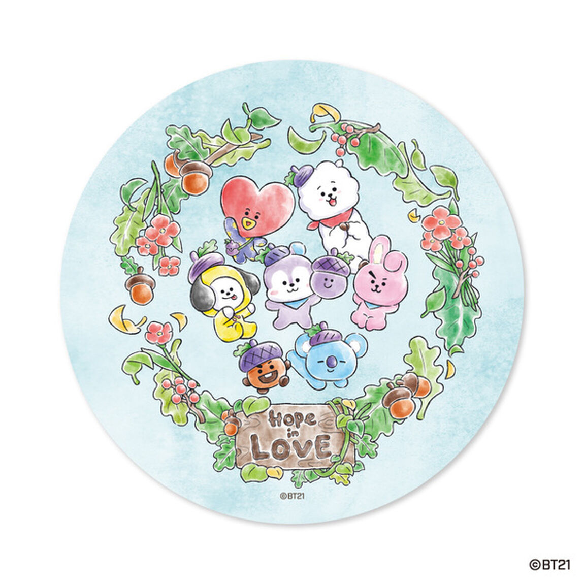 マウスパッド BL&WH/BT21/Hope in Love