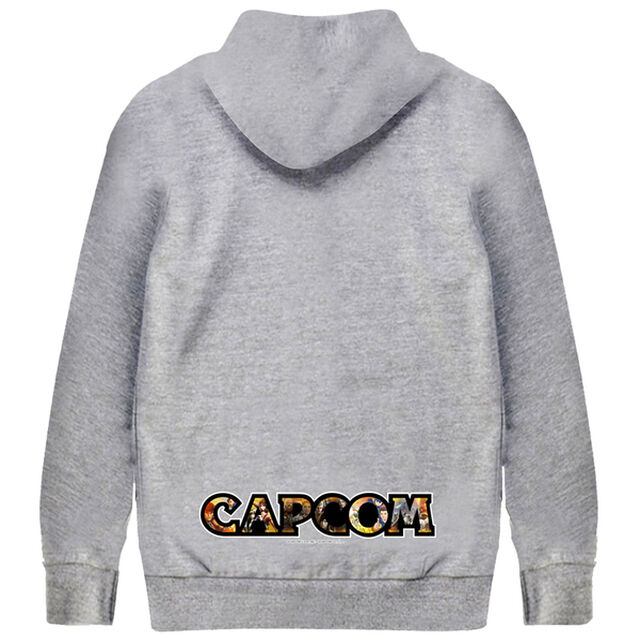 CAPCOMロゴパーカー(オールカプコン）　グレー　Lサイズ